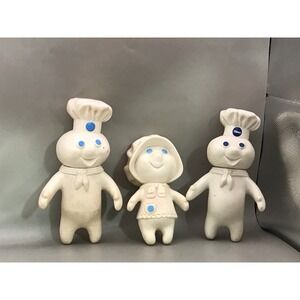 Pillsbury Doughboy Family Poppin And Poppie And Baby Vinyl DISCOLORATION 1970's
